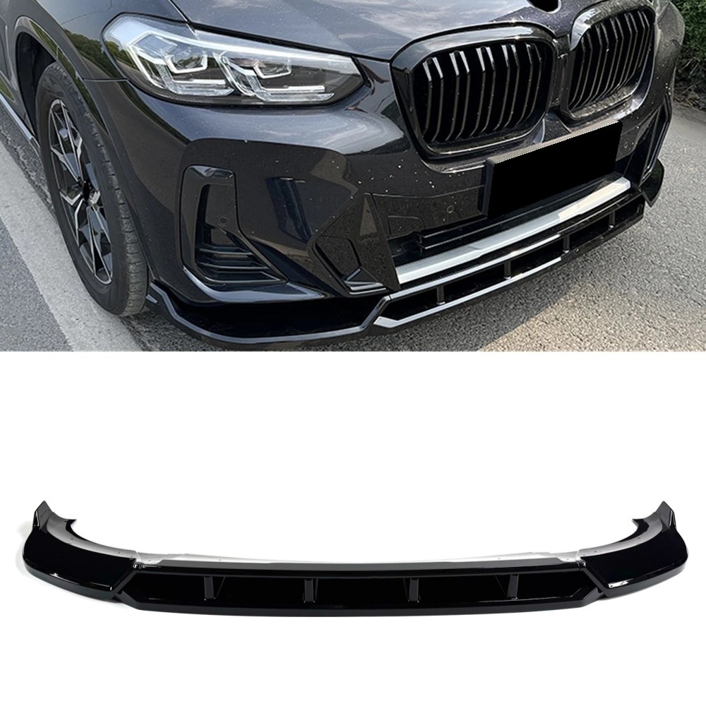 Накладка (губа) на передний бампер BMW X3 G01 (2021-2024) V2