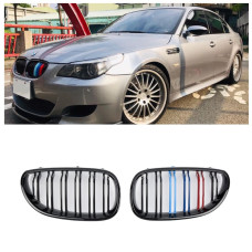 Решітки радіатора (ніздрі) BMW 5 E60 E61 M5 Style чорний триколор Решітки радіатора (ніздрі) BMW 5 E60 E61 M5 Style чорний триколор