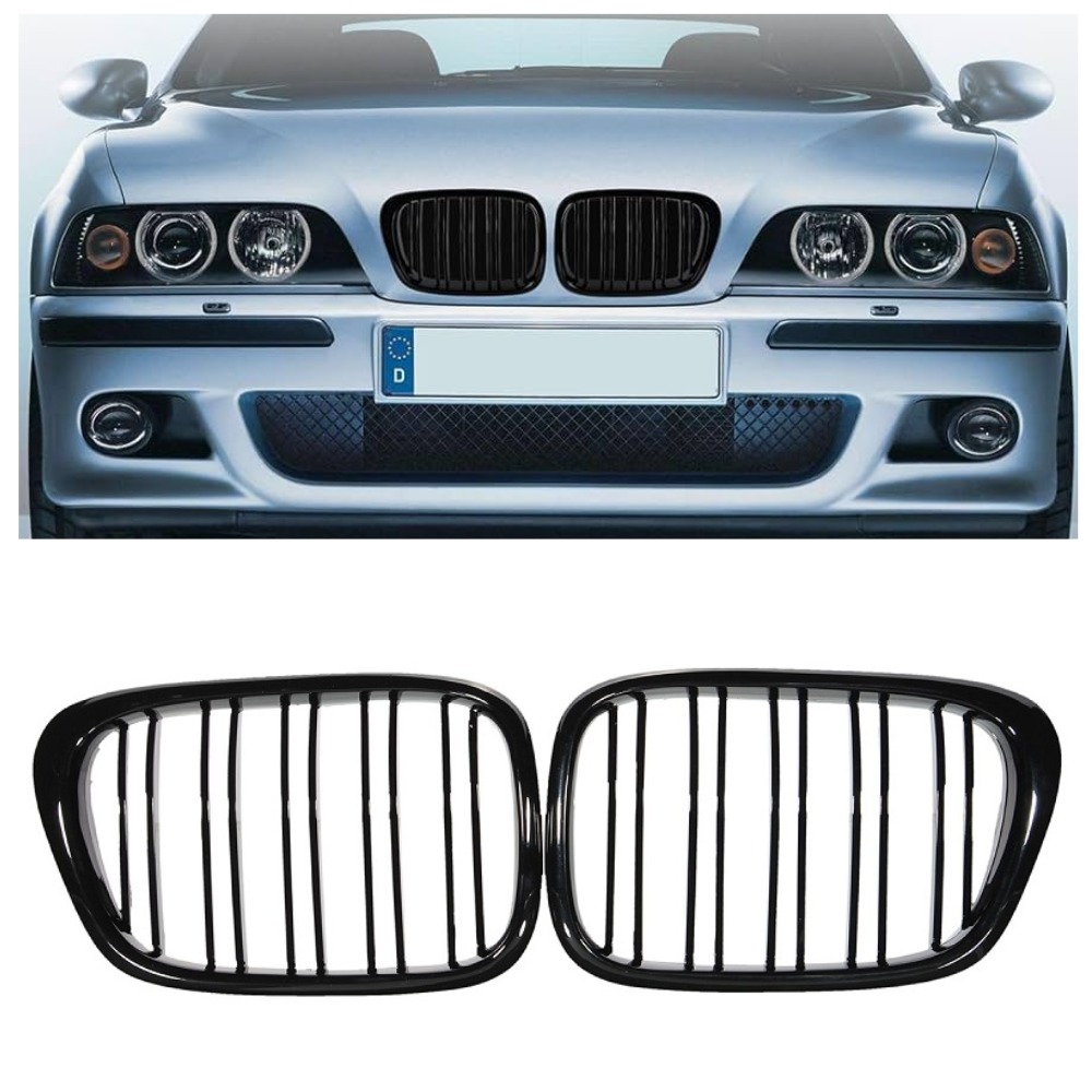 Решітки радіатора (ніздрі) BMW 5-Series E39 (1995-2003) у стилі М5 (Gloss Black)