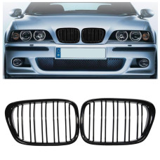 Решетки радиатора (ноздри) BMW 5-Series E39 (1995-2003) в стиле М5 (Gloss Black)
