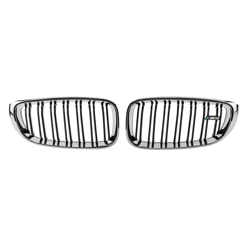 Решетки радиатора (ноздри) BMW 3-Series F34 GT (2013-2016) в стиле M3 (Gloss Black/Chrome)