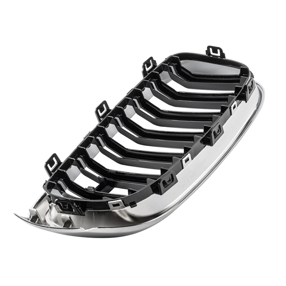 Решетки радиатора (ноздри) BMW 3-Series F34 GT (2013-2016) в стиле M3 (Gloss Black/Chrome)