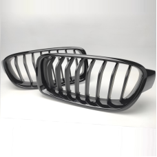 Решетки радиатора (ноздри) BMW 3 F30 F31 M-Performance (рамка глянец, ребра мат)