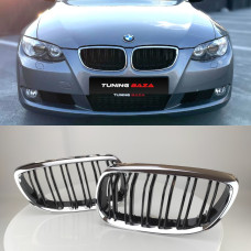 Решетка радиатора (ноздри) BMW 3-Series E92/E93 (2007-2010) в стиле M3 Gloss Black/Chrome Решетка радиатора (ноздри) BMW 3-Series E92/E93 (2007-2010) в стиле M3 Gloss Black/Chrome