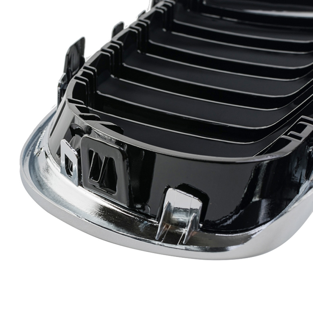 Решітка радіатора (ніздрі) BMW 3-Series E92/E93 (2007-2010) в стилі M3 Gloss Black/Chrome