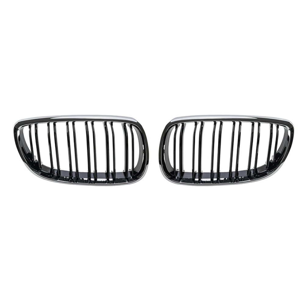 Решітка радіатора (ніздрі) BMW 3-Series E92/E93 (2007-2010) в стилі M3 Gloss Black/Chrome