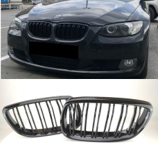 Решітка радіатора (ніздрі) BMW 3-Series E92/E93 (2007-2010) в стилі M3 (Gloss Black)