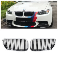 Решетка радиатора (ноздри) BMW 3-Series E92/E93 LCI (2010-2013) в стиле M3 Gloss Black/Chrome Решетка радиатора (ноздри) BMW 3-Series E92/E93 LCI (2010-2013) в стиле M3 Gloss Black/Chrome