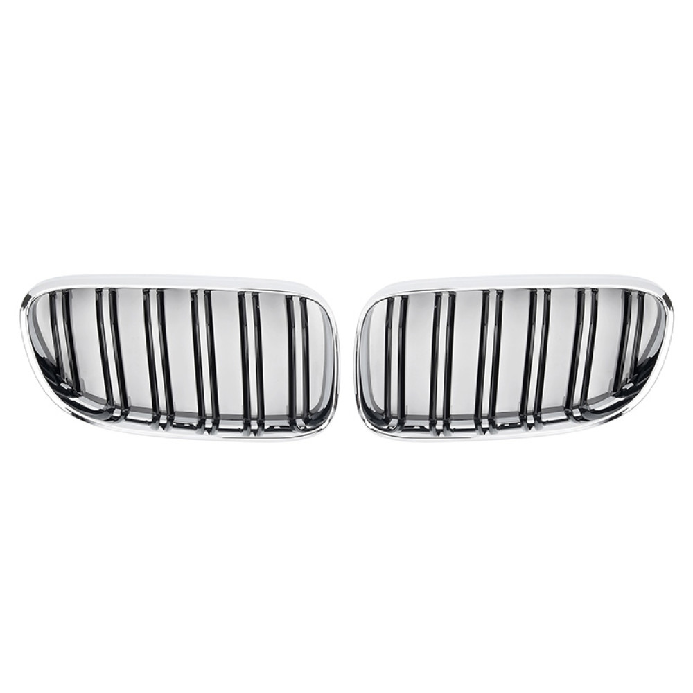 Решетка радиатора (ноздри) BMW 3-Series E92/E93 LCI (2010-2013) в стиле M3 Gloss Black/Chrome