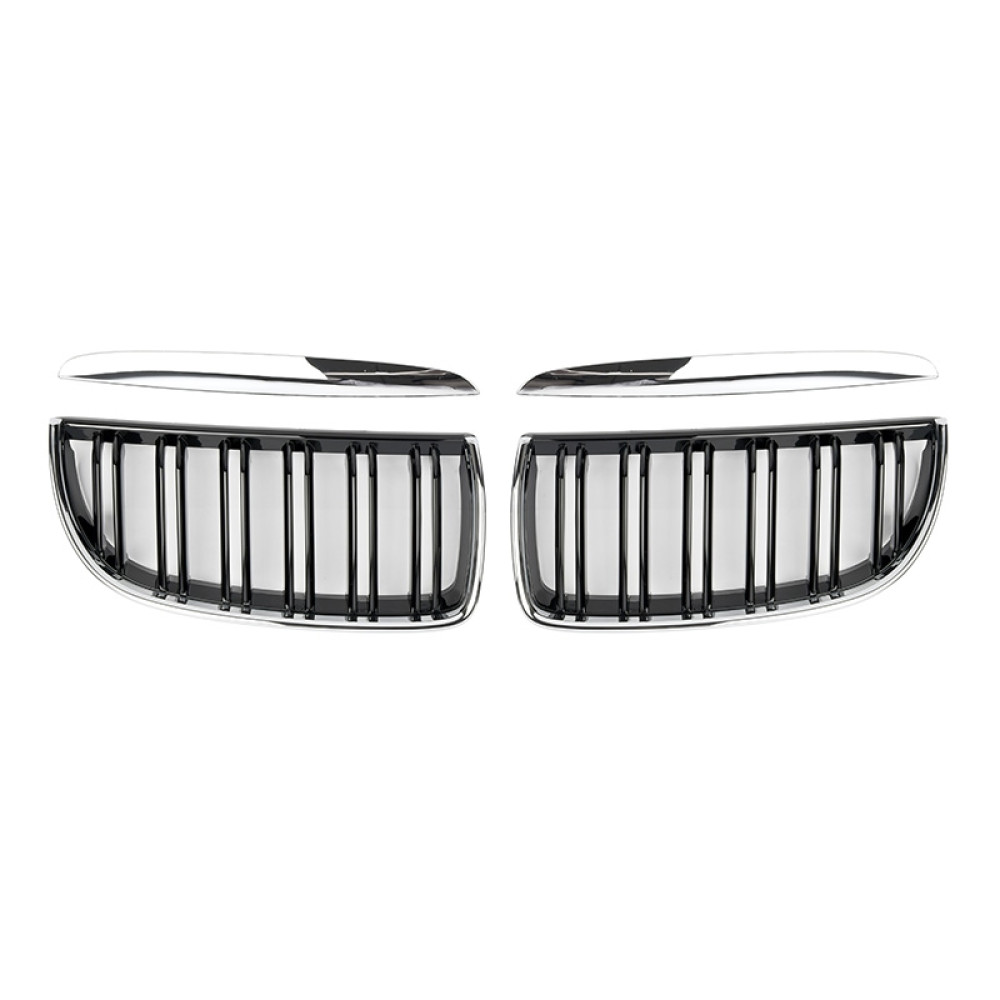 Решітка радіатора (ніздрі) BMW 3-Series E90/E91 (2005-2008) в стилі M3-Look (Chrome/Gloss Black)