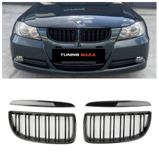 Решітка радіатора (ніздрі) BMW 3-Series E90/E91 (2005-2008) в стилі M3 Gloss Black Решітка радіатора (ніздрі) BMW 3-Series E90/E91 (2005-2008) в стилі M3 Gloss Black