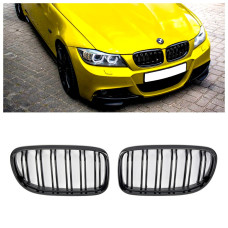 Решітка радіатора (ніздрі) BMW 3-Series E90/E91 (2009-2012) в стилі M3 (Gloss Black)