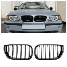 Решетка радиатора (ноздри) BMW 3-Series E46 (2001-2006) в стиле M3 (Gloss Black)