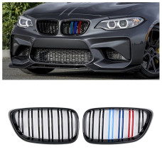 Решітка радіатора (ніздрі) BMW 2-Series F22/F23 (2013-2019) у стилі M2-Look (Tri-Color)