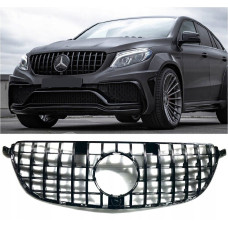 Решітка радіатора Mercedes C292 GLE COUPE (2015-2018) у стилі AMG Panamericana з камерою 360