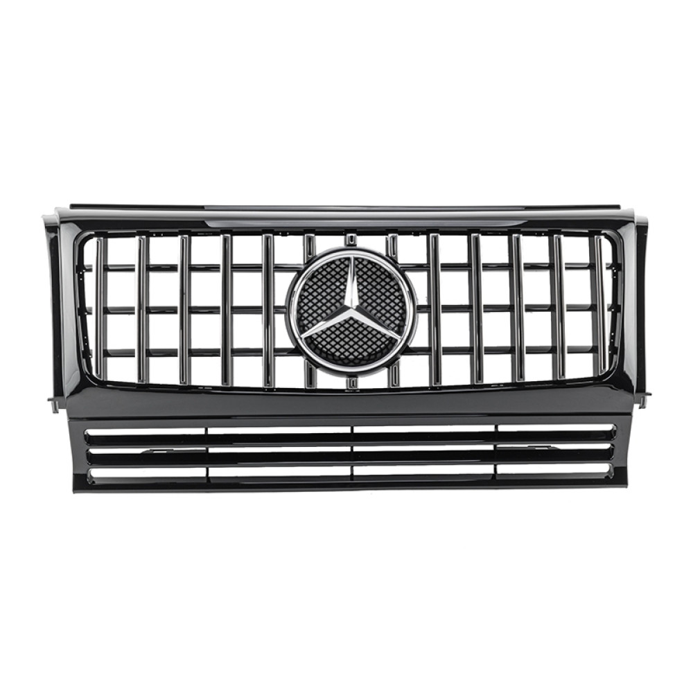 Решетка радиатора Mercedes G-Class W463 в стиле GT PANAMERICANA Black Chrome