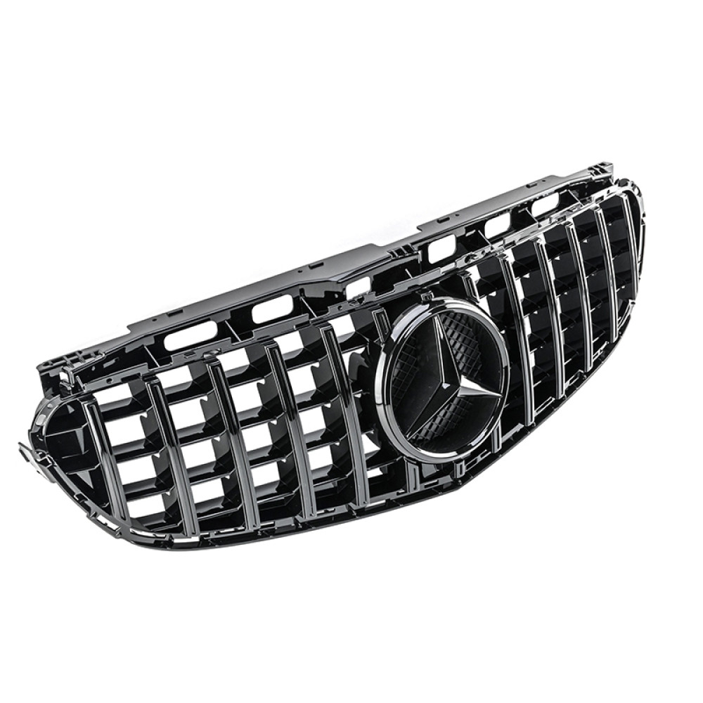 Решетка радиатора Mercedes E-Class W212 (2013-2016) в стиле Panamericana (Avantgarde Black)