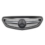 Решітка радіатора для Mercedes E-Class W212 (2013-2016) у стилі AMG (Black Matte Chrome)