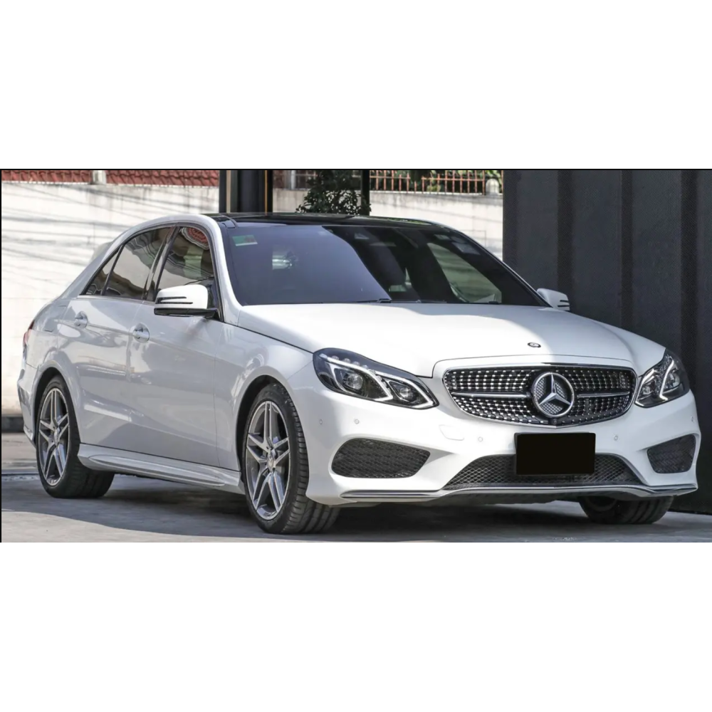 Решітка радіатора для Mercedes E-Class W212 (2013-2016) у стилі Diamond AMG Avantgarde Black Chrome