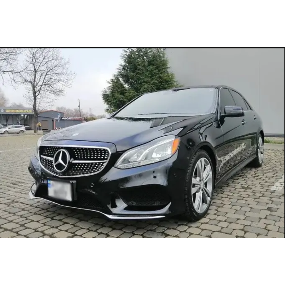 Решітка радіатора для Mercedes E-Class W212 (2013-2016) у стилі Diamond AMG Avantgarde Black Chrome