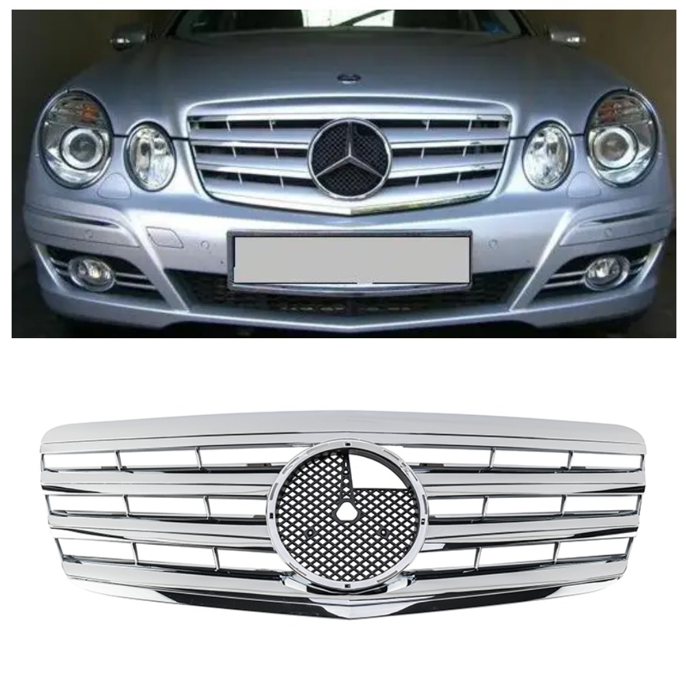 Решітка радіатора Mercedes E-Class W211 (2006-2009) у стилі AMG (Chrome)