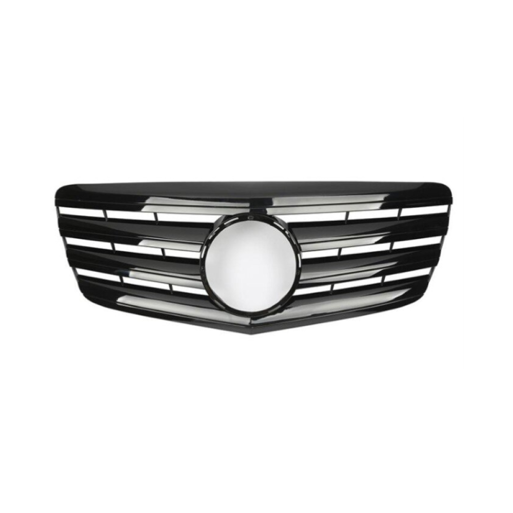 Решітка радіатора Mercedes E-Class W211 (2006-2009) у стилі AMG (Black Gloss)