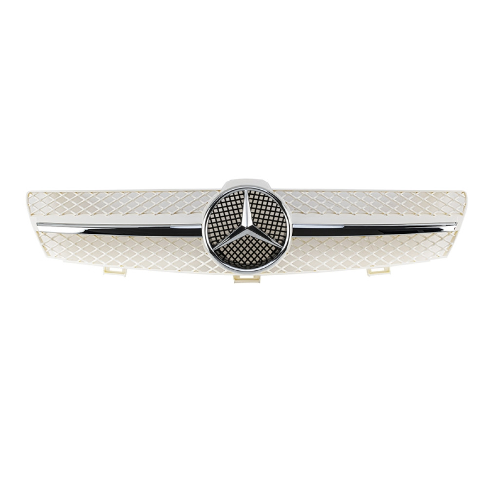 Решетка радиатора Mercedes CLS W219 (2004-2008) в стиле AMG (White Chrome)