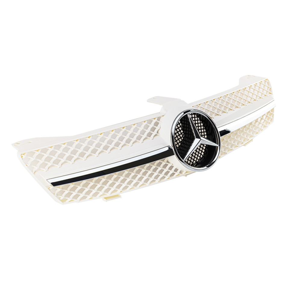 Решетка радиатора Mercedes CLS W219 (2004-2008) в стиле AMG (White Chrome)