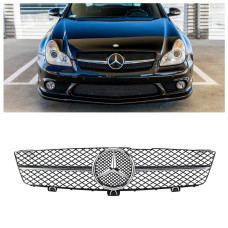 Решітка радіатора Mercedes CLS-Class W219 (2008-2010) у стилі AMG (Black Chrome) Решітка радіатора Mercedes CLS-Class W219 (2008-2010) у стилі AMG (Black Chrome)