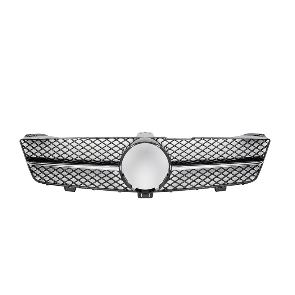 Решетка радиатора Mercedes CLS-Class W219 (2008-2010) в стиле AMG (Black Chrome)