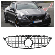 Решітка радіатора Mercedes C-Class W205 AMG C63 (2018-2021) у стилі Panamericana під камеру 360 Решітка радіатора Mercedes C-Class W205 AMG C63 (2018-2021) у стилі Panamericana під камеру 360