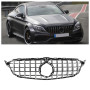 Решетка радиатора Mercedes C-Class W205 AMG C63 (2018-2021) в стиле Panamericana под камеру 360