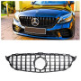 Решітка радіатора Mercedes C-Class W205 (2018-2021) у стилі Panamericana (Black) без камери 360