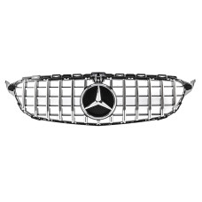 Решітка радіатора Mercedes C Class W205 у стилі GT чорний хром камера Решітка радіатора Mercedes C Class W205 у стилі GT чорний хром камера