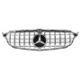 Решетка радиатора Mercedes C-klass W205 в стиле GT Black Chrome под камеру