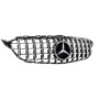 Решетка радиатора Mercedes C-klass W205 в стиле GT Black Chrome под камеру