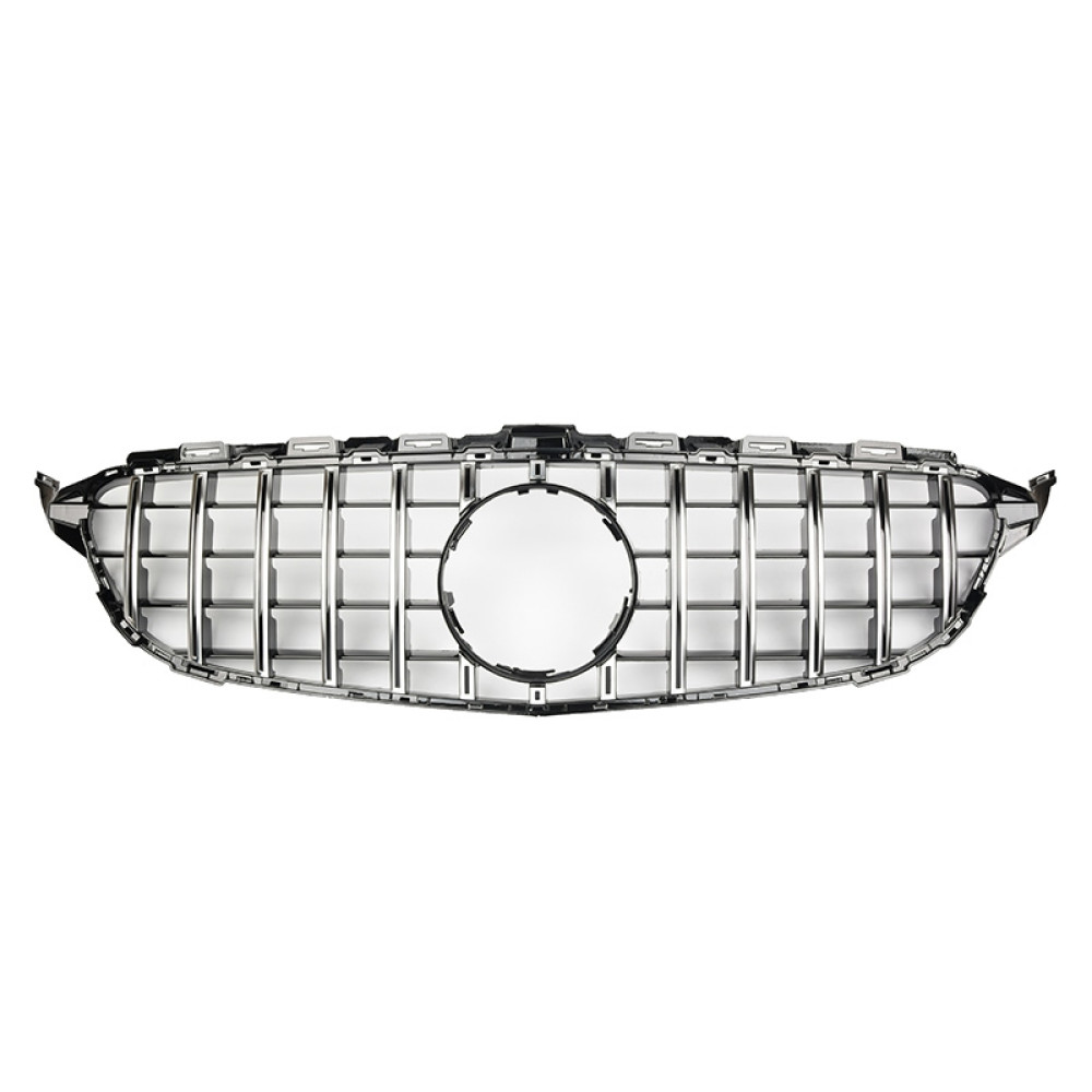 Решетка радиатора Mercedes C-klass W205 в стиле GT Black Chrome