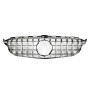 Решетка радиатора Mercedes C-klass W205 в стиле GT Black Chrome