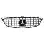 Решетка радиатора Mercedes C-klass W205 в стиле GT Black Chrome