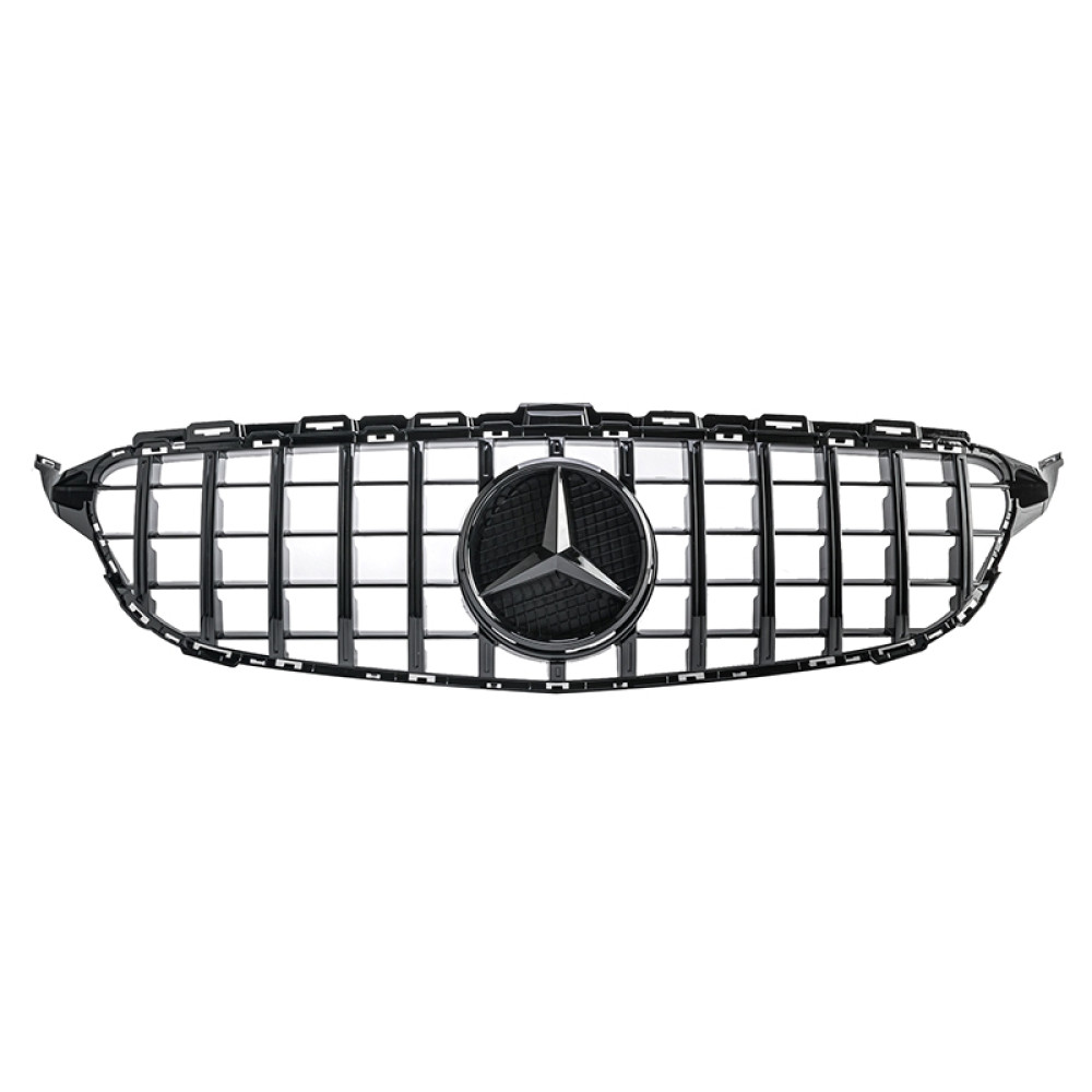Решетка радиатора Mercedes C-Class W205 (2014-2018) в стиле Panamericana без камеры 360