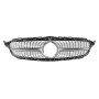Решітка радіатора для Mercedes C-Class W205 (2018-2021) у стилі Diamond під камеру 360 (Silver Chrome)
