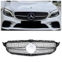 Решітка радіатора для Mercedes C-Class W205 (2018-2021) у стилі Diamond без камери 360
