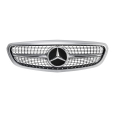 Решітка радіатора для Mercedes C-Class W205 (2014-2018) у стилі Diamond (Silver Chrome) Решітка радіатора для Mercedes C-Class W205 (2014-2018) у стилі Diamond (Silver Chrome)