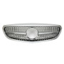 Решетка радиатора для Mercedes C-Class W205 (2014-2018) в стиле Diamond (Silver Chrome)