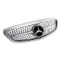 Решітка радіатора для Mercedes C-Class W205 (2014-2018) у стилі Diamond (Silver Chrome)