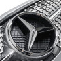 Решітка радіатора для Mercedes C-Class W205 (2014-2018) у стилі Diamond (Silver Chrome)
