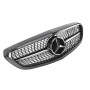 Решітка радіатора для Mercedes C-Class W205 (2014-2018) у стилі Diamond Silver (Рамка під фарбування)