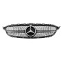 Решетка радиатора Mercedes C-klass W205 в стиле DIAMOND Black Chrome