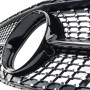 Решітка радіатора для Mercedes C-Class W205 (2014-2018) у стилі Diamond (Black Chrome)