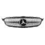 Решітка радіатора для Mercedes C-Class W205 (2014-2018) у стилі Diamond (Black Chrome)